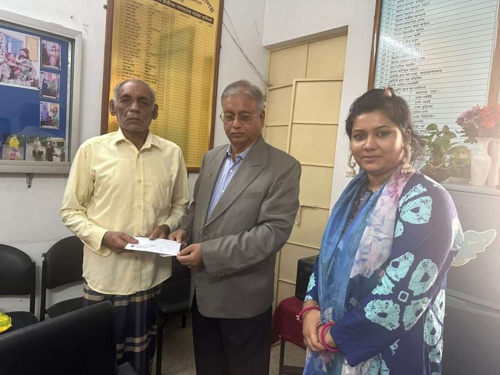 Cheque handover