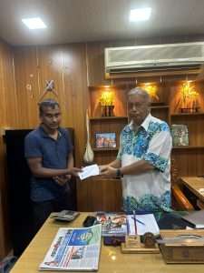 Handover of cheque